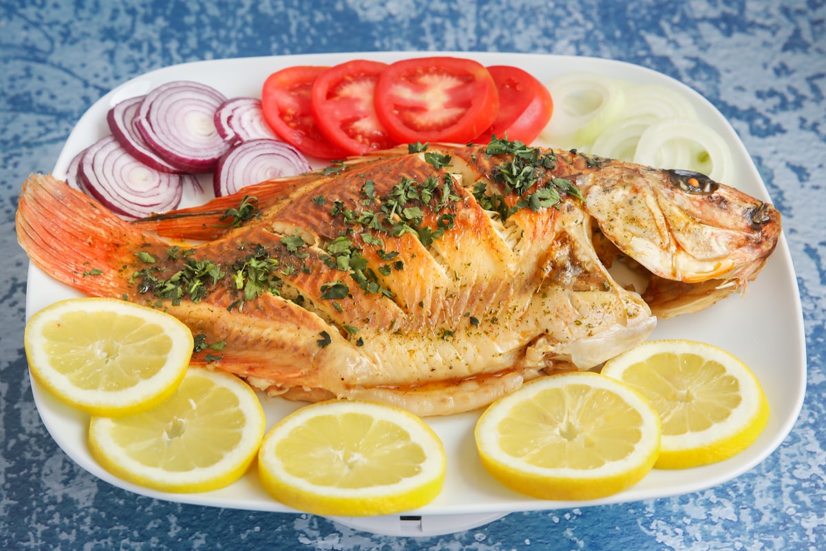 Baked White Fish with Lemon and Dill