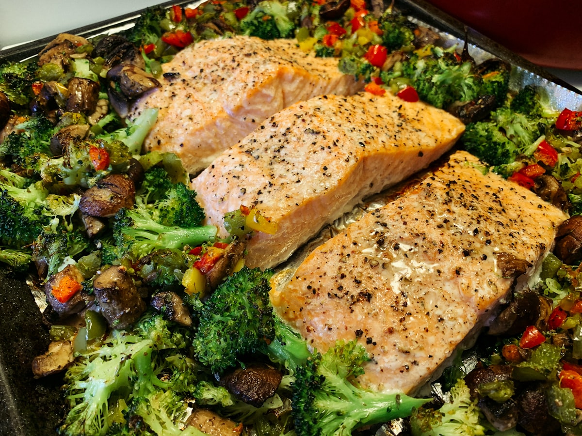 Herb Salmon with Roasted Vegetables