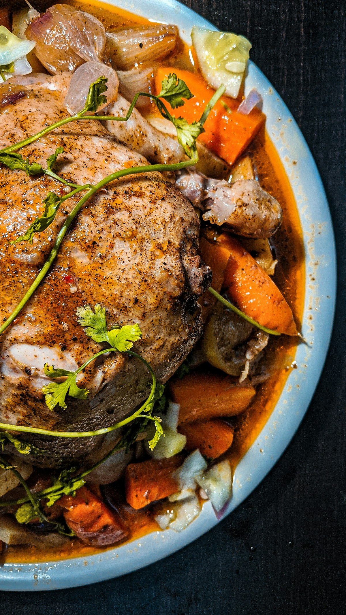 Lemon-Herb Roasted Chicken Thighs with Roasted Carrots